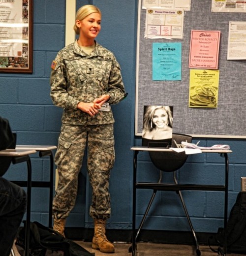 gunrunnerhell:  Combat Contestant 22 year old Army Sgt. Theresa Vail is only the second member of the U.S Armed Forces to participate in the Miss America Pageant, where she caused quite a stir baring her ink during the swimsuit competition. A qualified