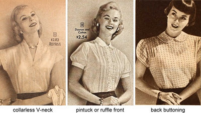 Porn Pics fuckyeahvintage-retro:  Blouse Collars, 1940s-50s