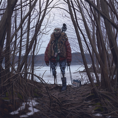 simonstalenhag:THE VAGABONDSMeet the Vagabonds - refugees from the 1994 robot pogrom in Russia. Quit