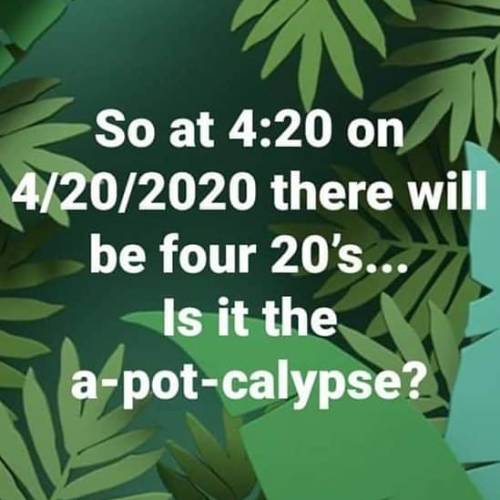 #HAPPY420 #STONERS #420 #420AMPM #APRIL202020 #GOGREEN END DAYS FOR SURE THO!!! #COVI192020 #STAYHO