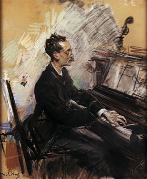 artist-boldini:The Pianist A. Rey Colaco, Giovanni Boldini