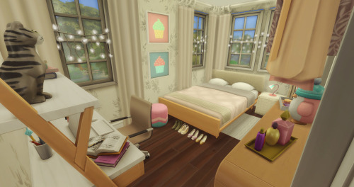 vixcsysims:Nice &amp; Small Family Home by @vixcsysims• 30x30• 3 Bedrooms &amp; 2 Bathrooms• Brindle