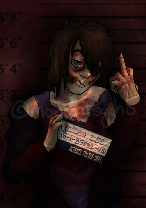 A redraw of an old art piece I made a few years back of my OC The Seamstress