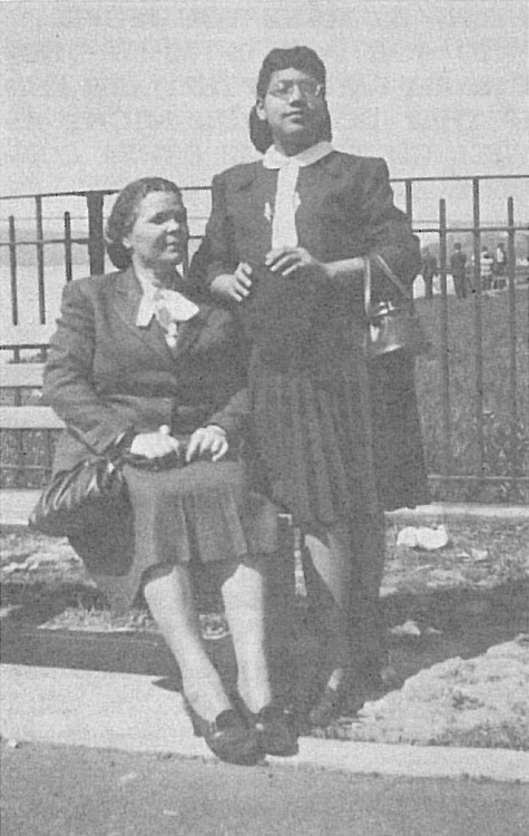 Audre Lorde: with her mother, Linda Gertrude Belmar Lorde, in 1946, and a few years prior.“Once home