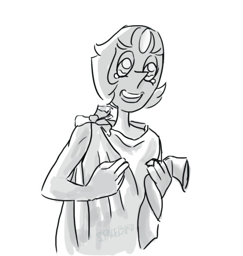 thereactionof1984:  “Master has given Pearl a sock… Pearl is a free gem now!” 