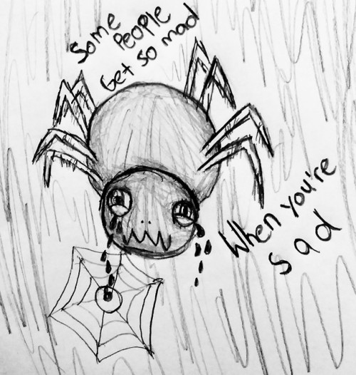 Sad spider doodle By me