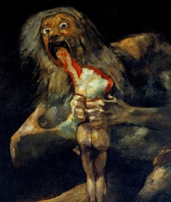 dappledwithshadow:  9 of the 15 “Black Paintings” that covered the walls of Goya’s home.  The Black Paintings (Spanish: Pinturas negras) is the name given to a group of fourteen paintings by Francisco Goya from the later years of his life, likely