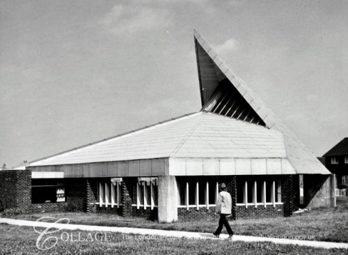 modernism-in-metroland: St. Peters Church, Basingstoke (1965) by Ronald Sims Church in Basingstoke d