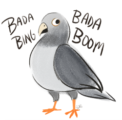 jerseyartblog: Average NYC pigeons pls change to “Hey I’m squawking here” 