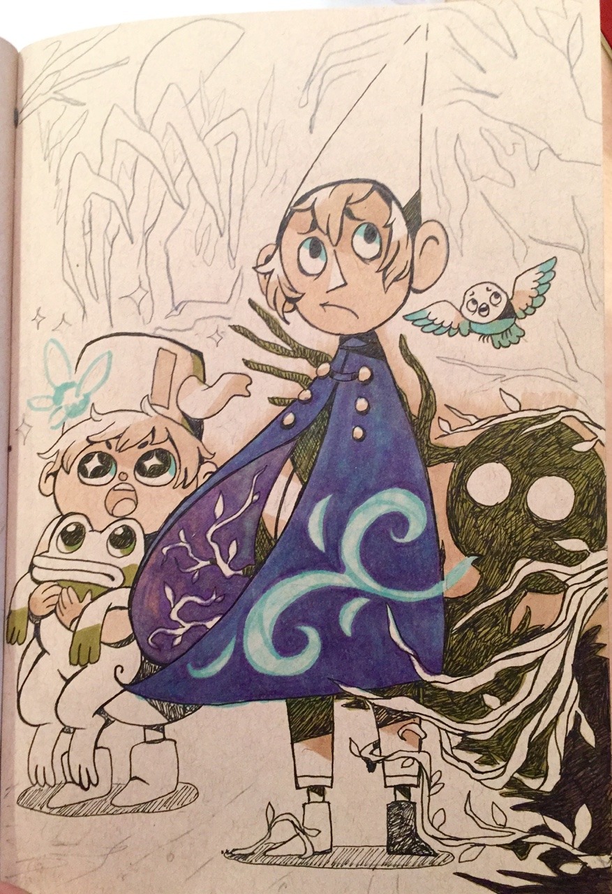 koolaid-girl:  A little process this for my OTGW drawing. I’m still mad I should