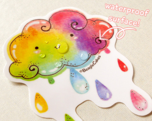 beaglecakes:Spent a few hours testing the wateproof-ness of these stickers :) 