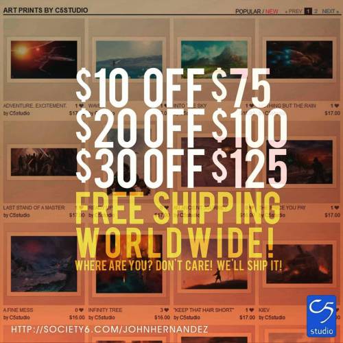 #BlackFriday #saleFrom now till 12PM PST save on c5 prints on #Society6. If you ever wanted Museum-q