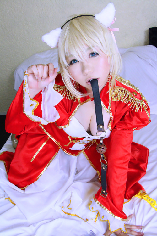 Porn Pics Fate/EXTRA - Red Saber (Higurashi Rin) 1-34