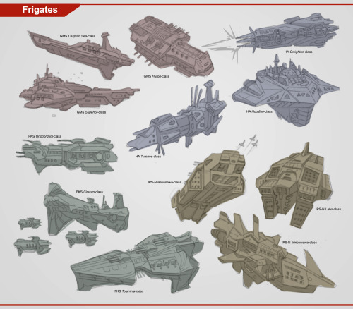 Lancer Battlegroup frigates