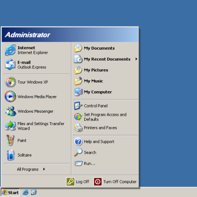 Windows XP - Modern start menu + classic theme