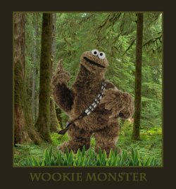 dorkly:  Wookie Monster You should see this guy eat Ewoks.