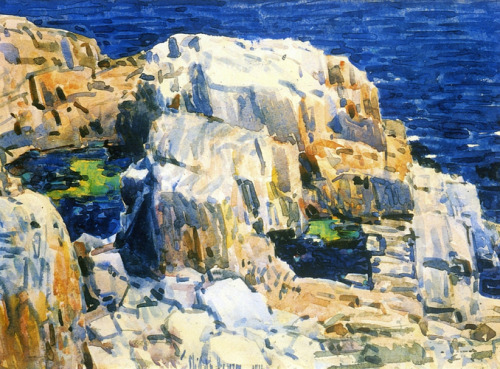 Rocks at Appledore, 1916, Childe Hassam