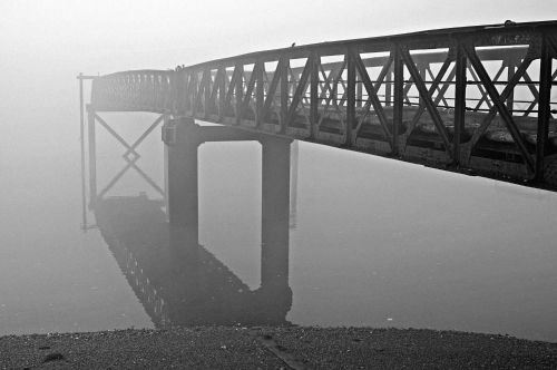 The pier in the fog. East London, March 2014.