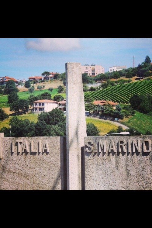 Italy and the Republic of San Marino. Been at that spot in the picture years ago!