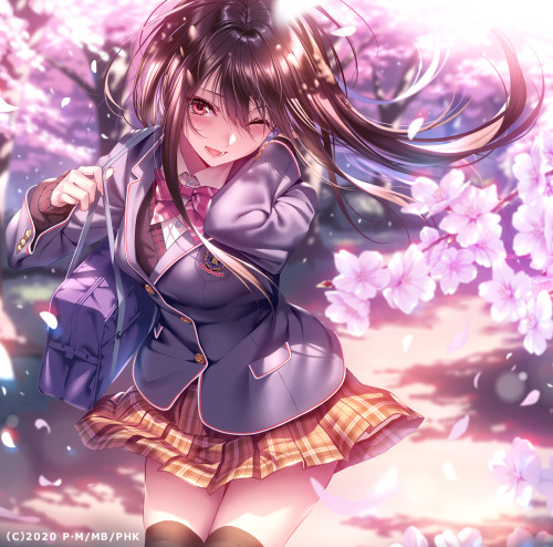 May 19, 2022 - Yesterday’s storm blew most of the flowers from the cherry blossom trees.Artist:ピロ水