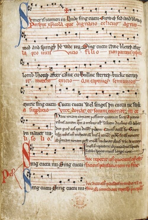 shredsandpatches:skeleton-richard:ooldtunes:One of the world’s most famous medieval music manuscript