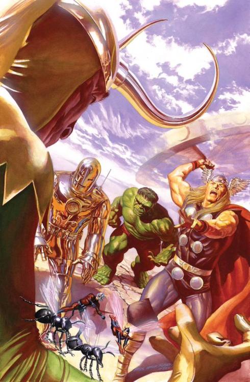 browsethestacks:Avengers #01 Cover Recreation by Alex Ross