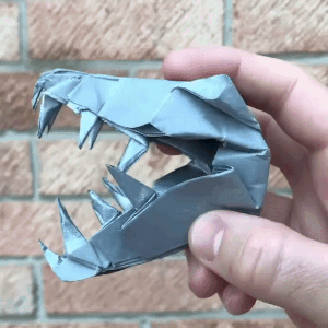 Origami T-Rex Mouth | toscaorigami on Instagram
