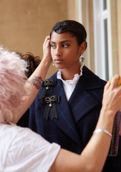 imaanhammamofficial: Imaan Hammam behind the scenes of Erdem x H&amp;M