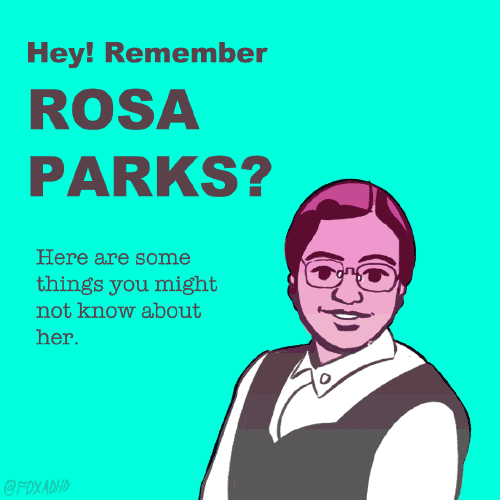 gifnews:This week in history: Rosa Parks refuses to surrender her seat to a white passenger. Her act