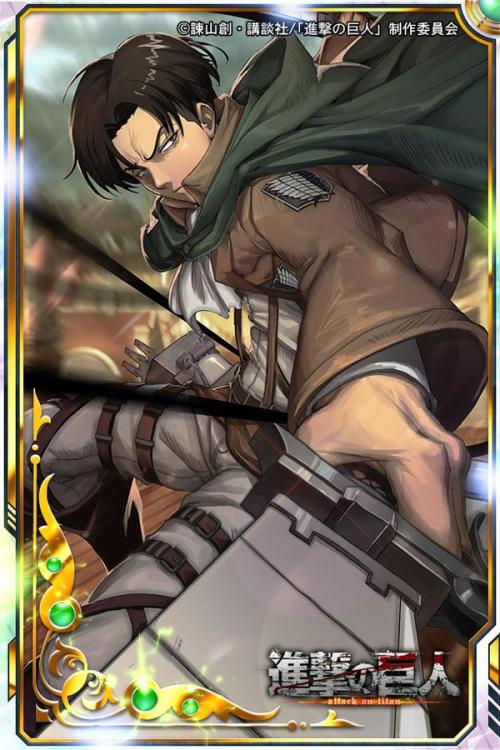 fuku-shuu:  3DMG Eren & Levi in the 2nd SnK x Million Chain collaboration!ETA: Added the clean card versions!Their other looks in the game can be found in the bolded tag link!