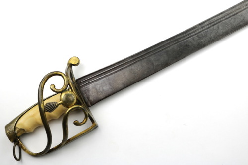 American grenadier officer’s sword with Philadelphia markings, American Revolution.from Sofe Design 