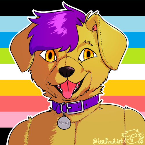 pfp commission for @raven-song-the-second of their adorbable pupsona! 10/10 would cuddle so muchcomm