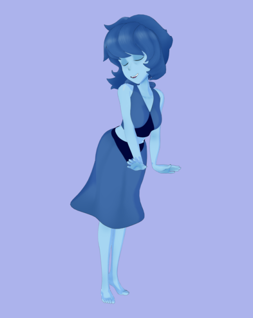 skuddpup: My Lapis model is done! I’m definitely thinking of letting some tentacles ravage her <3  @slbtumblng ;3