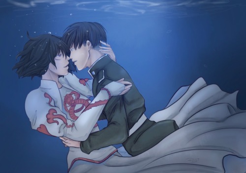 roxe-kun: We are together forever This reminds me to my old fanart underwater, but wanted to gi