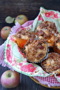 yummyinmytumbly:  Spiced Buttermilk Roasted Apple Muffins