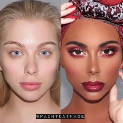 rosezeee: the-movemnt:  Makeup artist under fire after transforming a white model into a “woman of a different culture” Scroll through the Instagram account @PaintDatFace, and you’ll see picture after picture of makeup transformations. With more