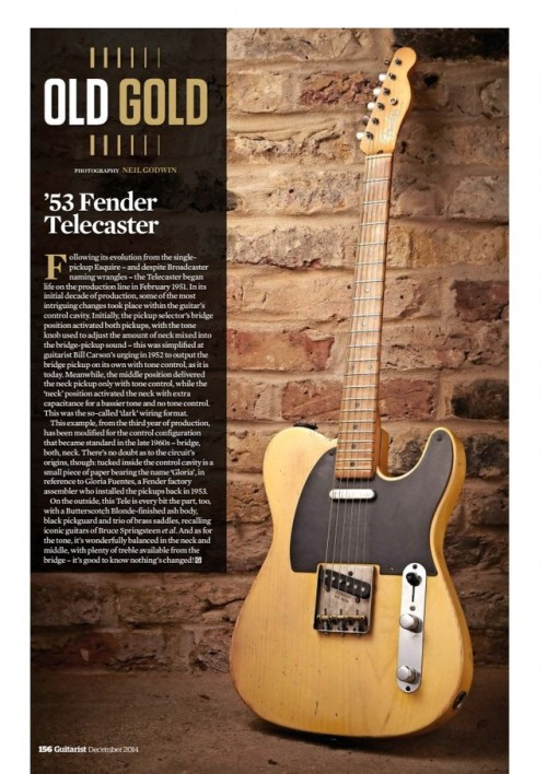 twanglife - Old guitarist article about the Holy Grail ‘53 Tele…