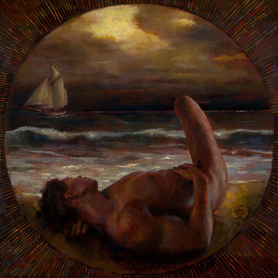 enchantemoimerlin:    Philip Gladstone    “Hope”Acrylic on paper mounted to panel,