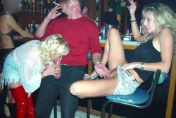 cfnm:  Just a relaxing night at the bar??