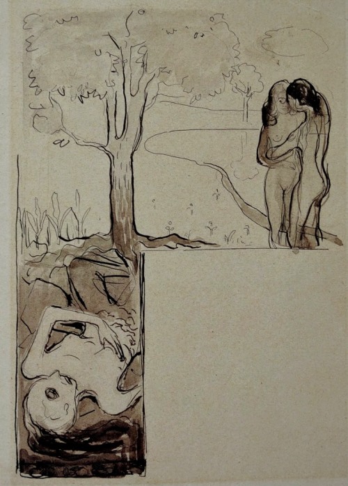 madivinecomedie: Edvard Munch. Illustration pour Les Fleurs du Mal 1896 See also