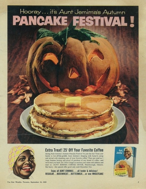 yesteryearads: Hooray….It’s Aunt Jemima’s Autumn pancake festival! (1959) Aunt Je