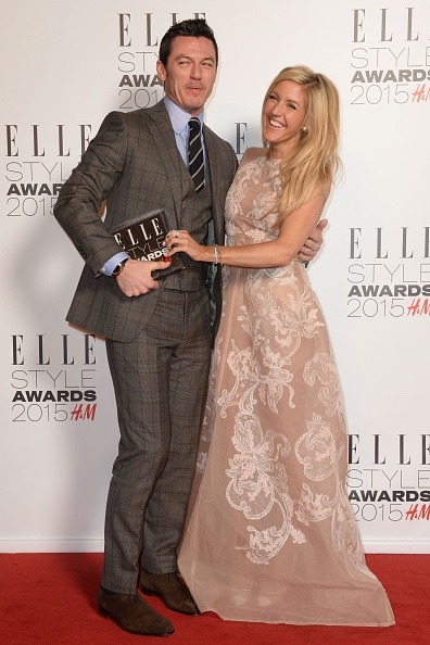 tomhiddlesedits:Luke Evans and ellie goulding at the elle style awards 2015 luke