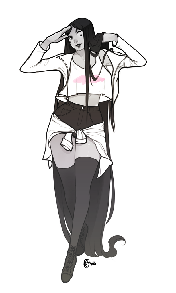 kennymap:  Sketch commissions. First character belongs to @indianakatt. The other