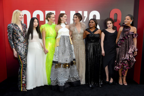 Cate Blanchett, Awkwafina, Sarah Paulson, Anne Hathaway, Sandra Bullock, Mindy Kaling, Helena Bonham