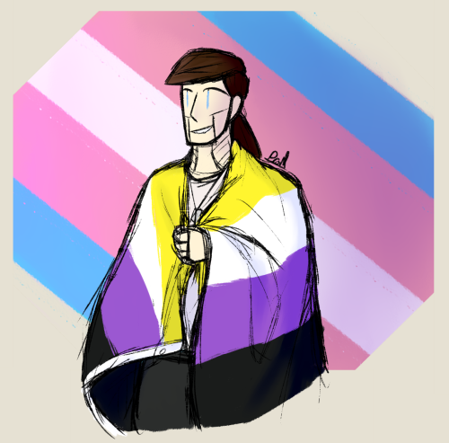 prowlsart:diversity wins! the android that’s full of rage gets to experience joy and is a quee