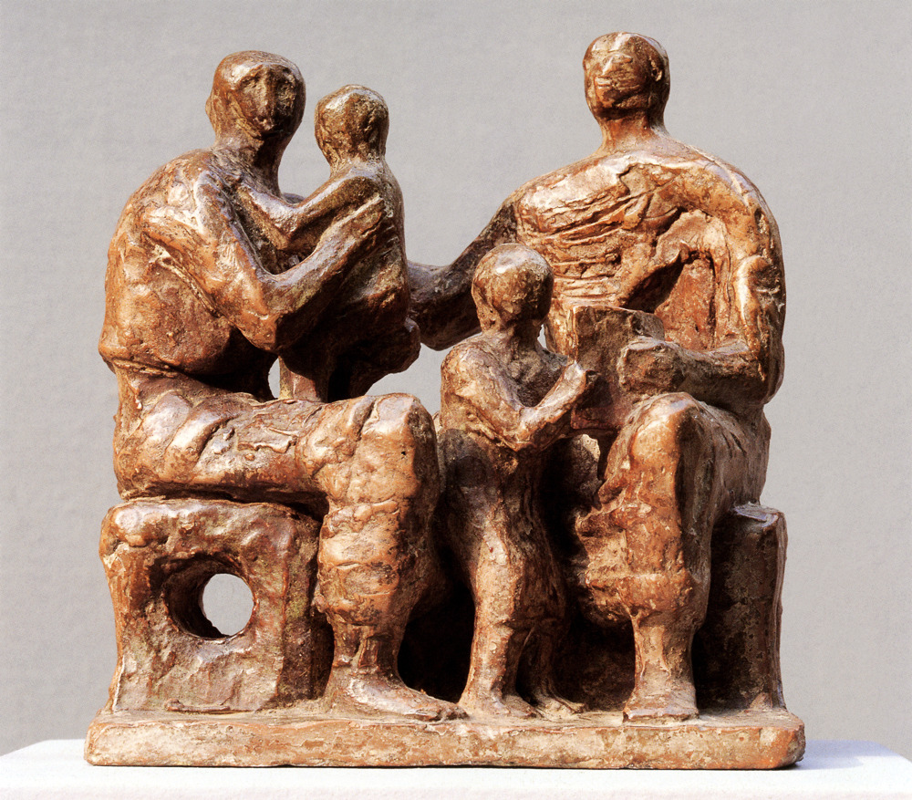 Henry Moore, Family Group, 1944. Terracotta. “ The family group ideas were all generated by drawings; and that was perhaps because the whole family group idea was so close to one as a person; we were just going to have our first child, Mary, and it...