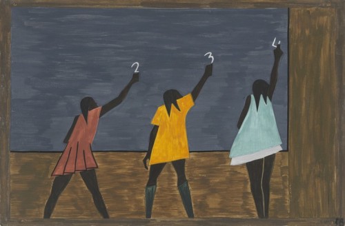 In the North the Negro had better educational facilities, Jacob Lawrence, 1940-41, MoMA: Painting an