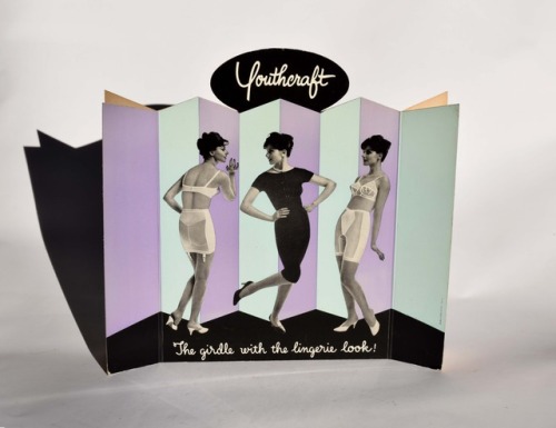 gamefowlsport: “The Girdle With the Lingerie Look !” Youthcraft Girdle Double-Sided Store Display (