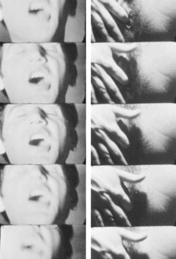 Orgasm by Valie Export, 1966-67 Film switches between shots of the origin of pleasure and its effects. One of VALIE EXPORT’s first films is a brief and matter-of-fact treatment of lust. The question of whether the man and woman actually had sexual interco