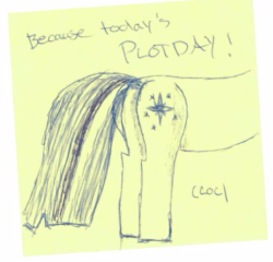 My best friend just sent me this. It’s a picture I drew on a post-it note and sent her on November 11, 2011. Back then we were sending each other silly emails (and sometimes drawings) to make the dull work days more bearable.I almost died of cringe